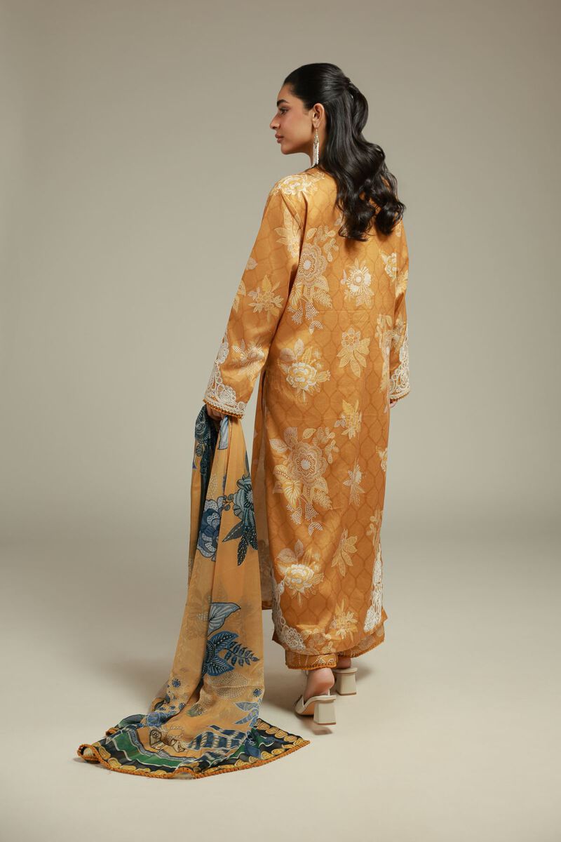 Embroidered | Satin | Tailored 3-Piece Set | USD 75.00