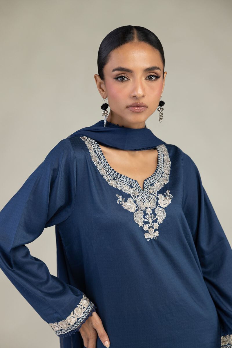 Embroidered | Dobby | Tailored 3-Piece Dress | USD 80.00