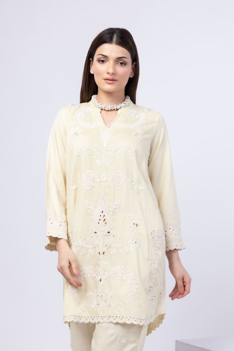 Embroidered | Crosshatch Raw Silk | Kurta | USD 60.00