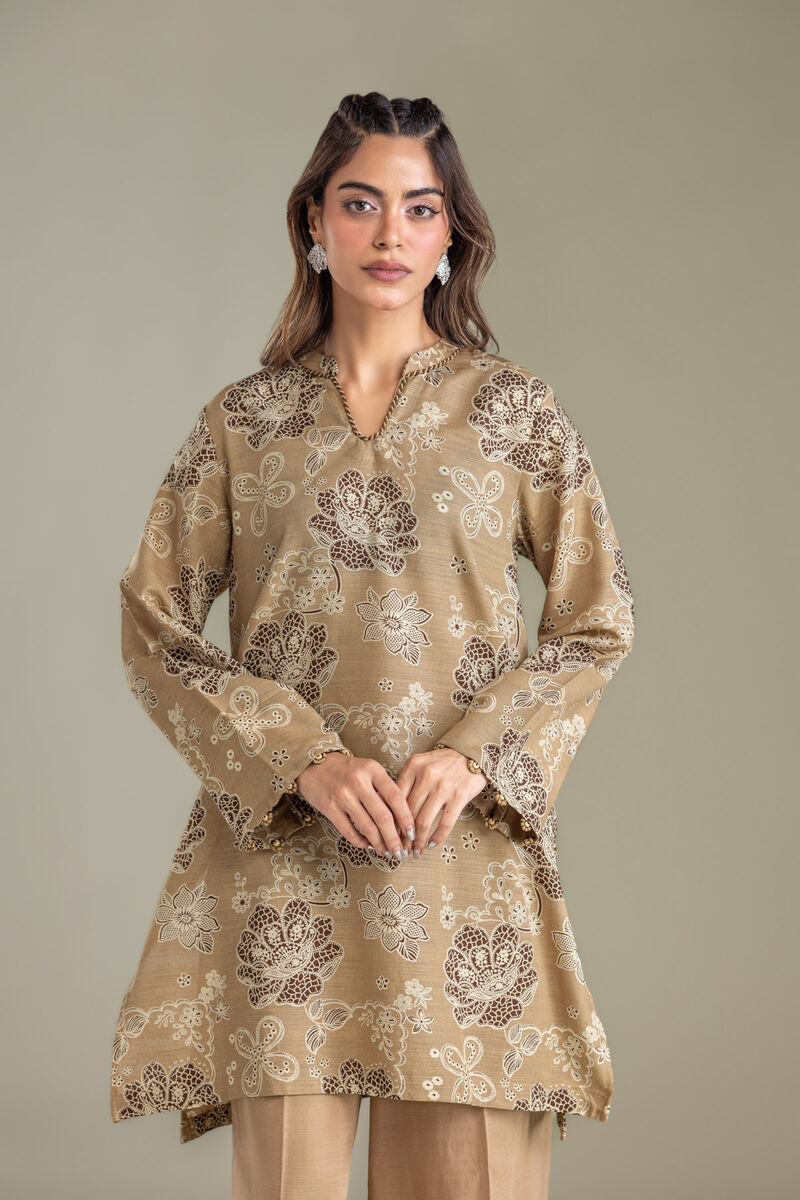 Printed | Light Khaddar | Floral Khaddar Kurta | USD 35.00