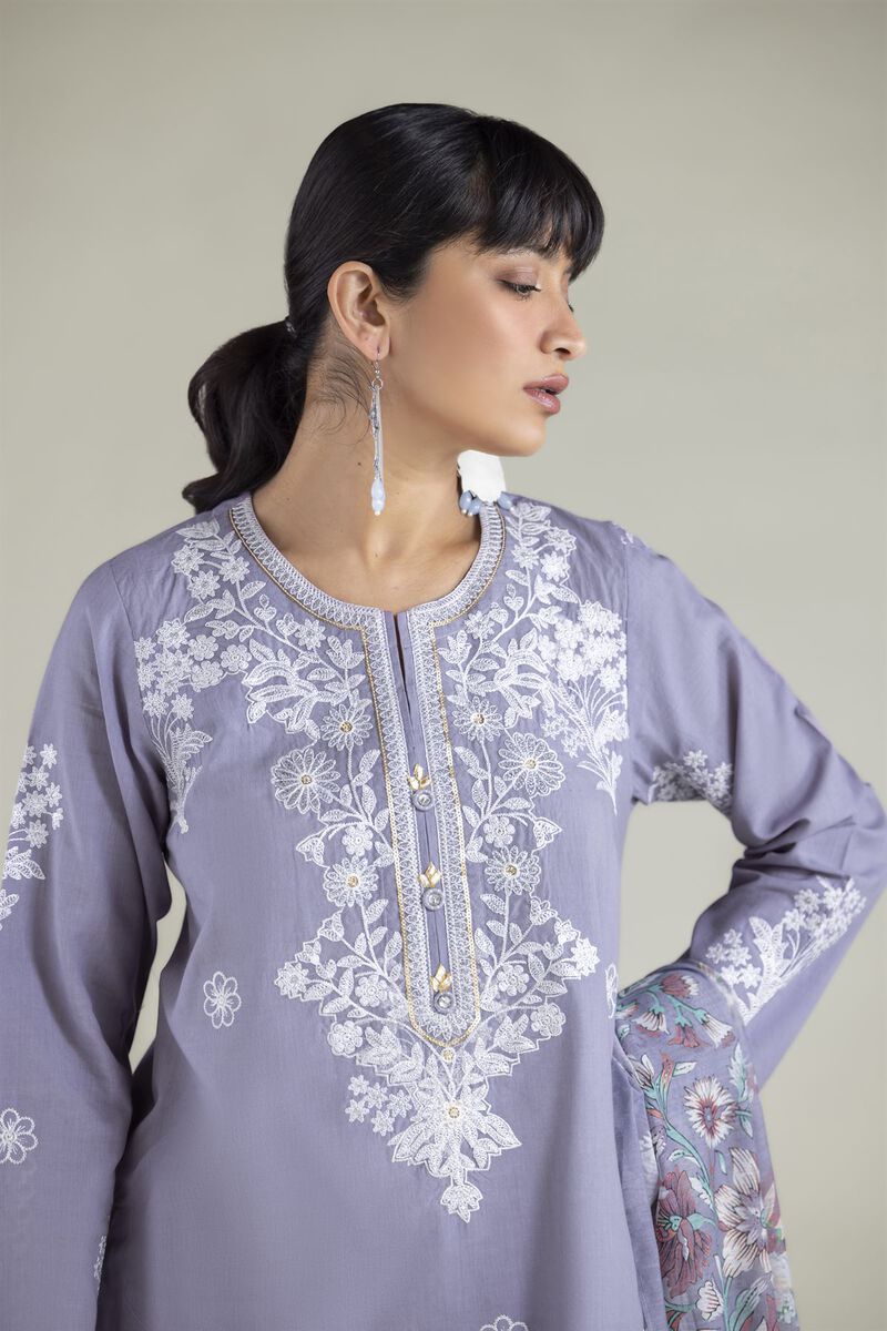 Embroidered | Cambric | Tailored Cambric 3-Piece | USD 80.00