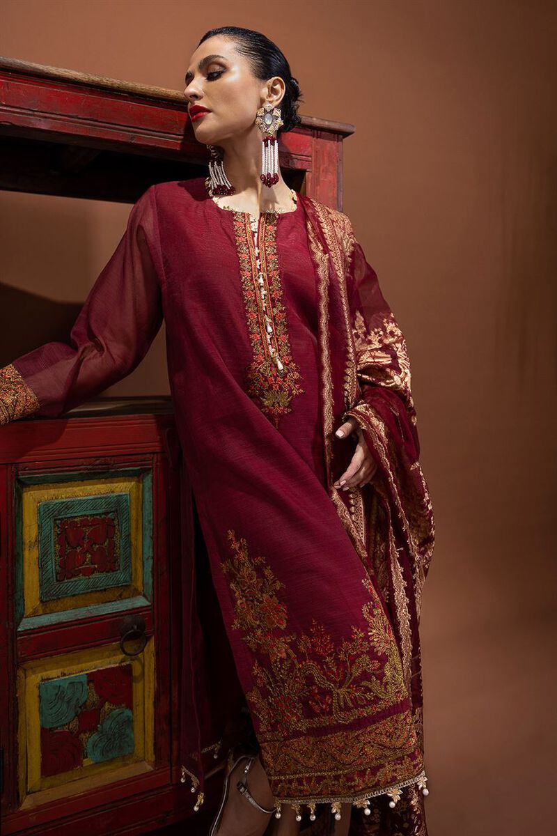 Embroidered | Polyester Organza | Fabrics 3 Piece | null
