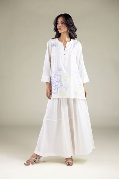 Embroidered | Viscose | Trousers | USD 30.00