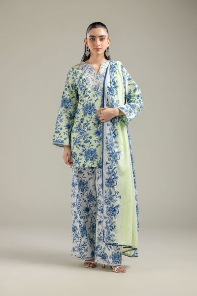 Embroidered | Cotton Dobby | Cotton Floral Pants | USD 25.00