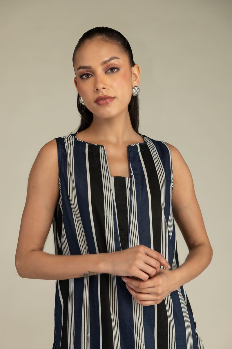 Printed | Cambric | Sleeveless Longline Kurta | USD 35.00