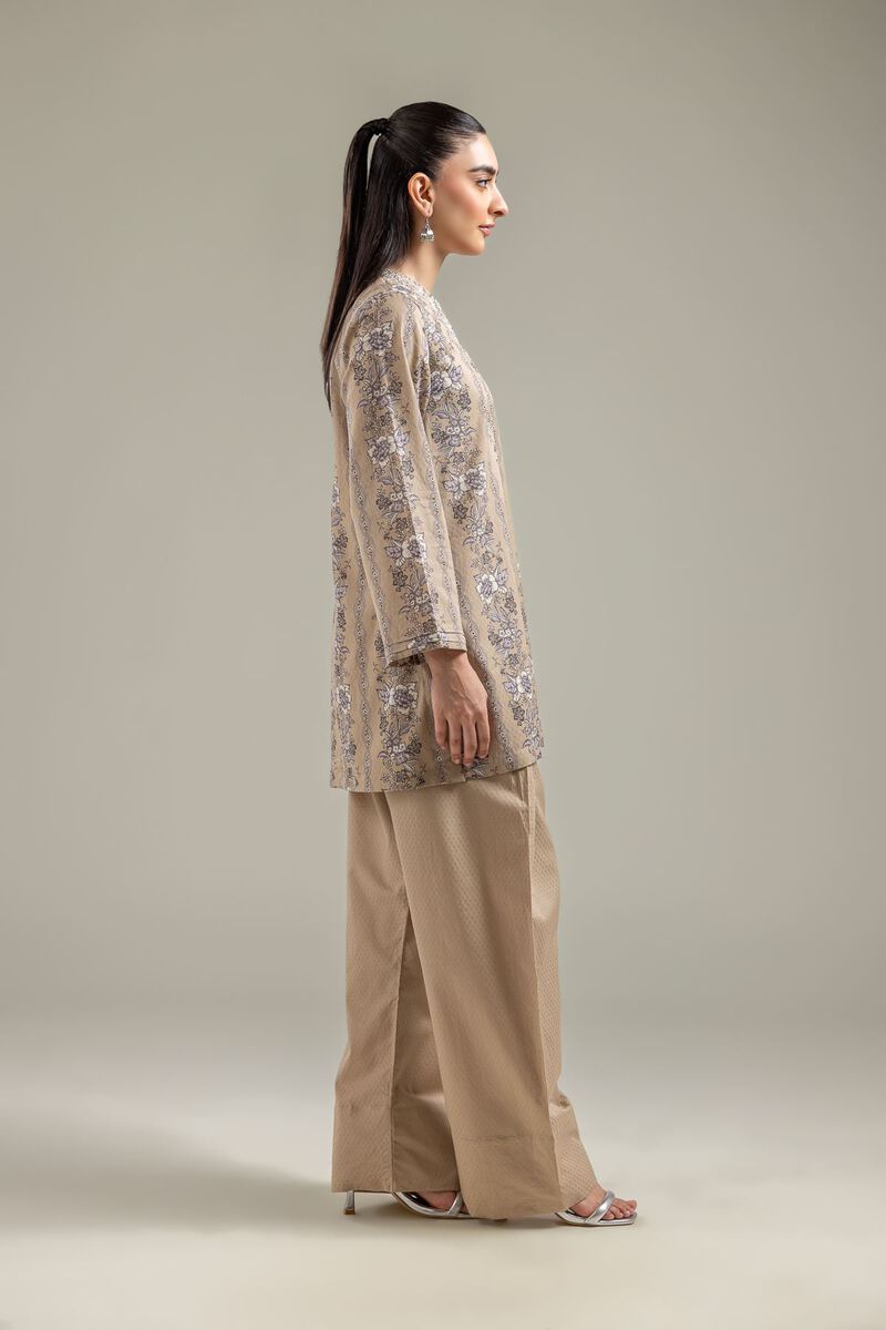 Embroidered | Cotton Dobby | Solid Beige Shalwar | USD 30.00