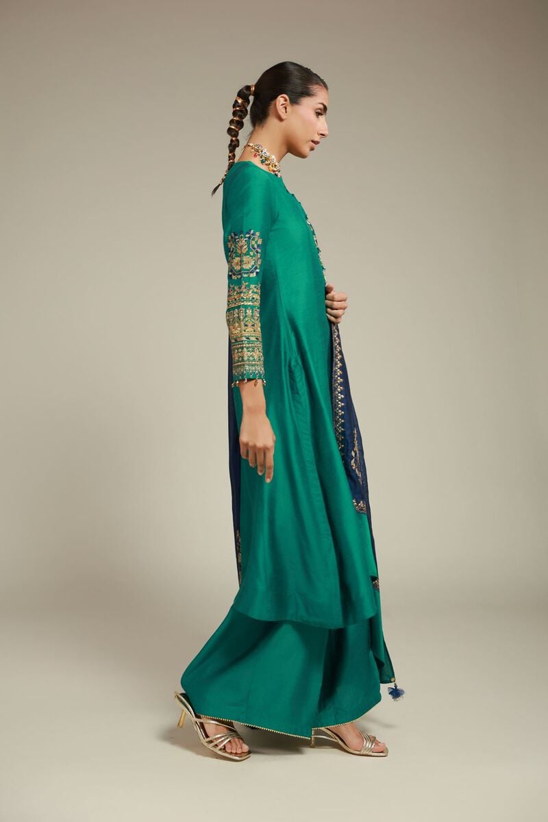 Embroidered | Raw Silk | 3 Piece Co-ord Set | USD 125.00