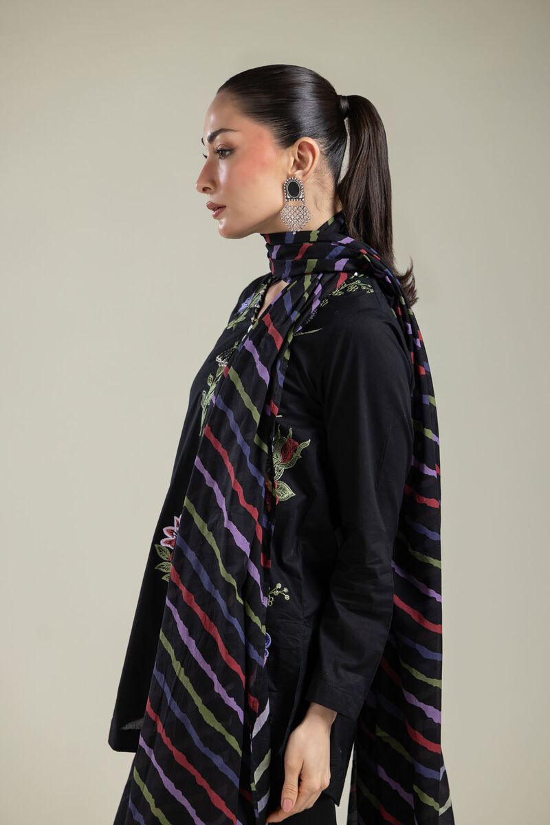 Embroidered | Lawn | Black Lawn Dupatta | USD 25.00