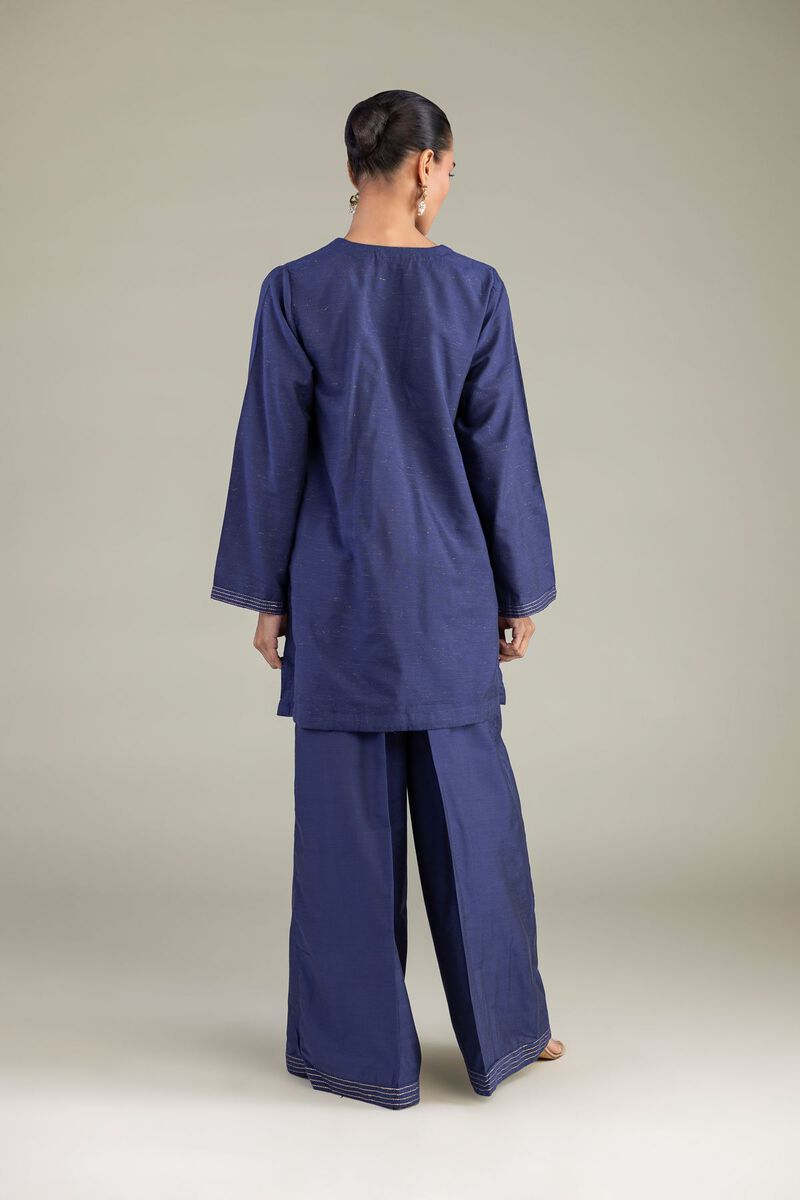 Dyed | Mesuri Silk | Solid V-Neck Kurta | USD 35.00