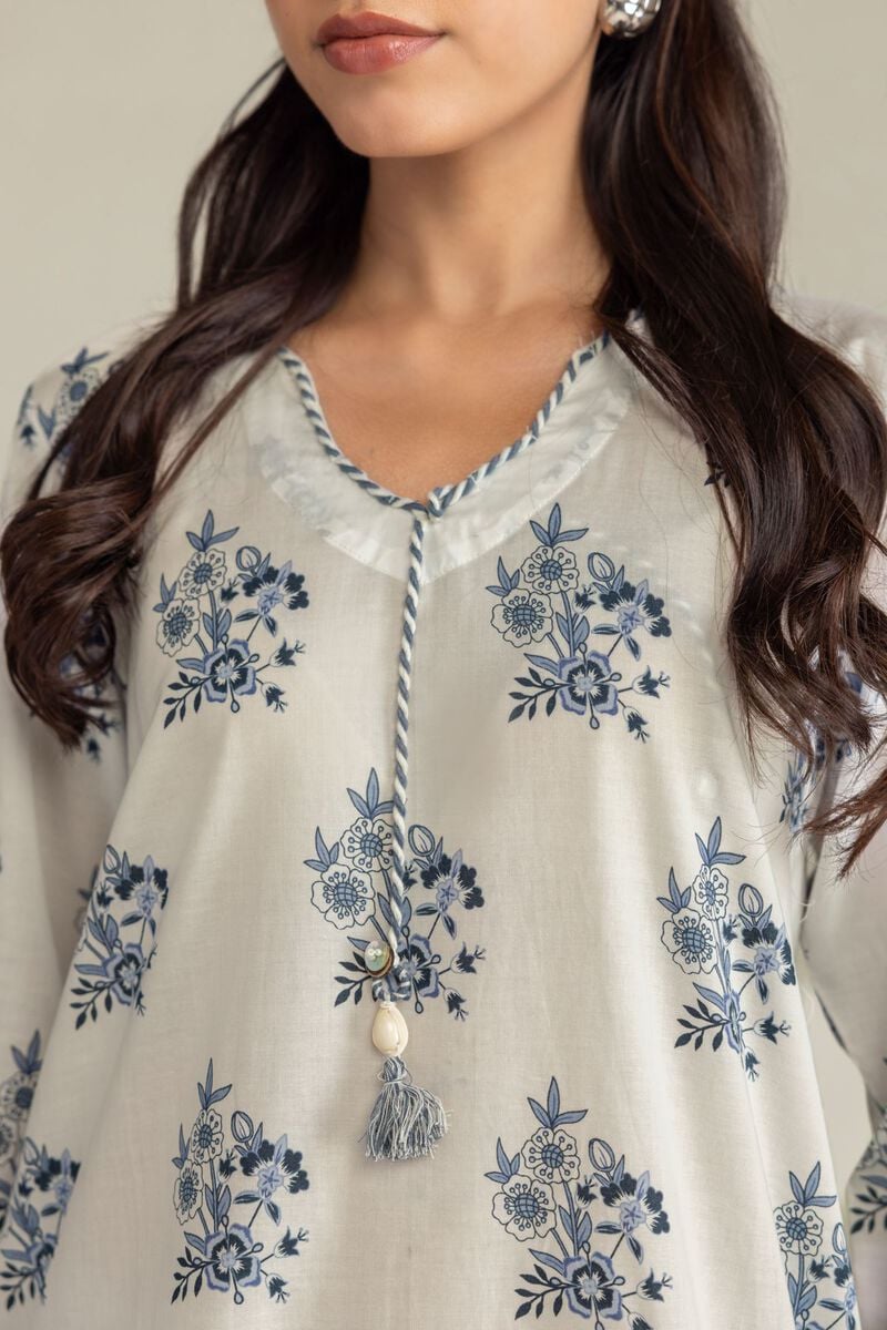 Printed | Cambric | Short V-Neck Kurta | USD 35.00