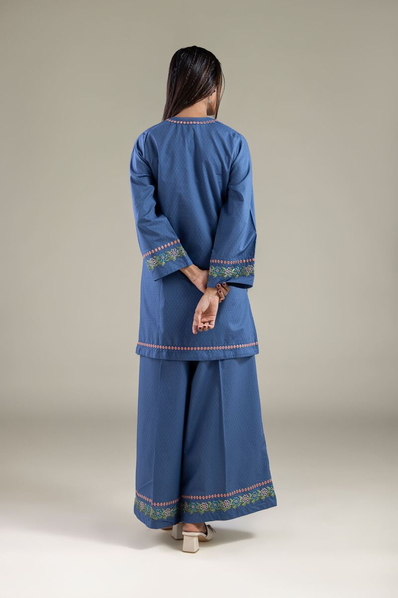 Embroidered | Cotton Dobby | Floral Drawstring Kurta | USD 40.00