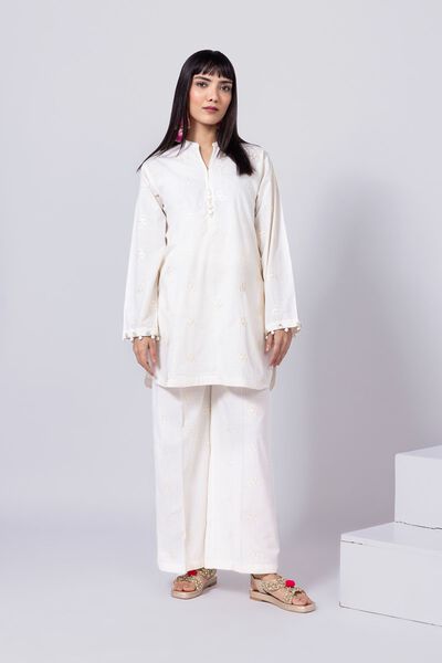 Embroidered | Crosshatch Poplin | Kurta | USD 15.00