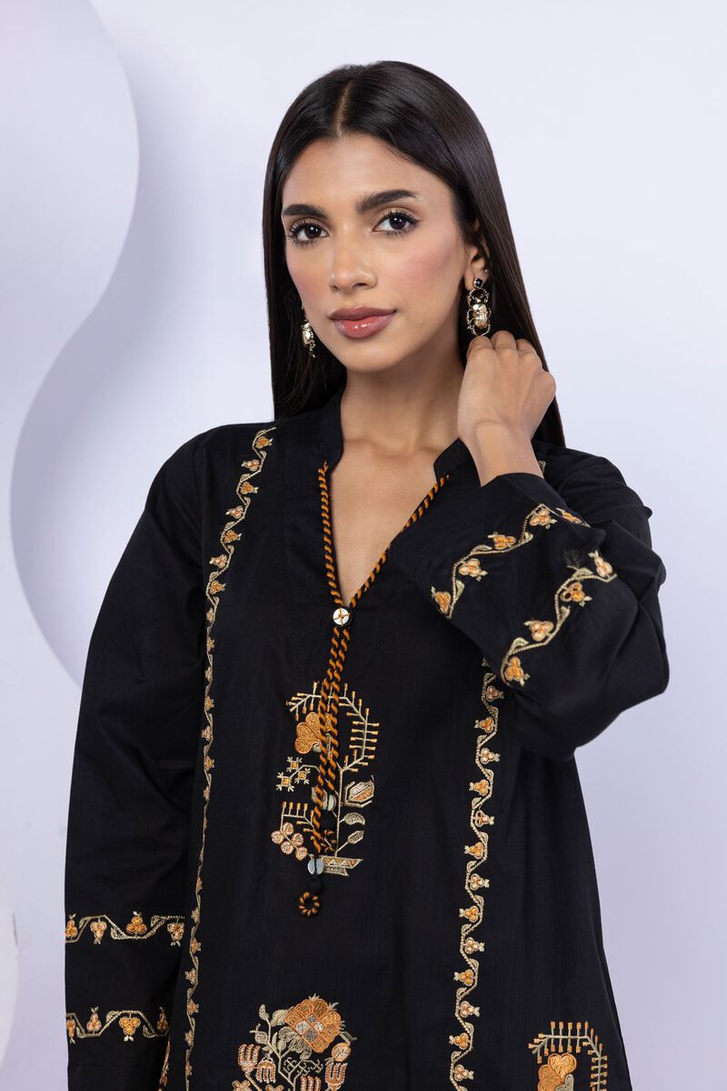 Embroidered | Crosshatch Poplin | Kurta | USD 20.00