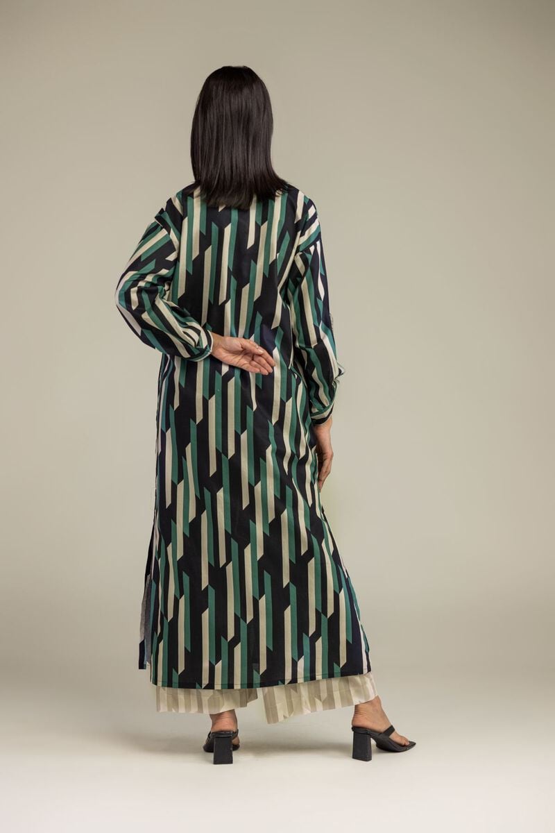 Printed | Cambric | Cambric Longline Shirt | USD 35.00