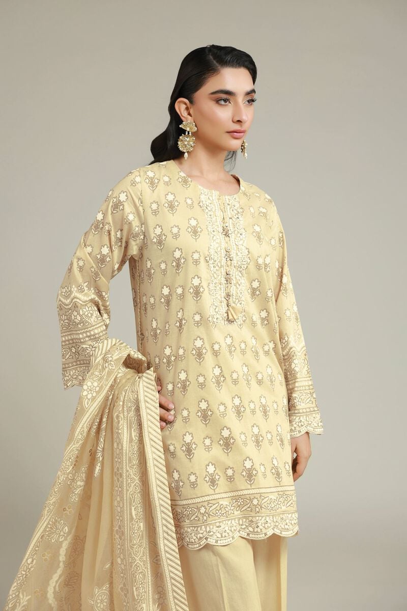 Embroidered | Cambric | Cambric 3-Piece Suit | USD 85.00