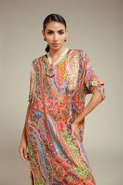 Embroidered | Raw Silk | 2 Piece Co-ord Set | Top and Bottom | USD 85.00