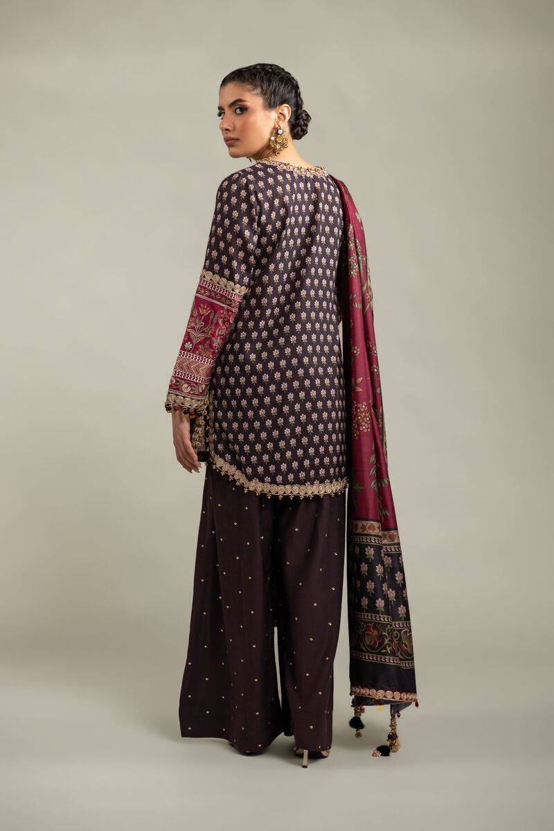 Embroidered | Raw Silk | 3-Piece Co-ord Set | USD 155.00