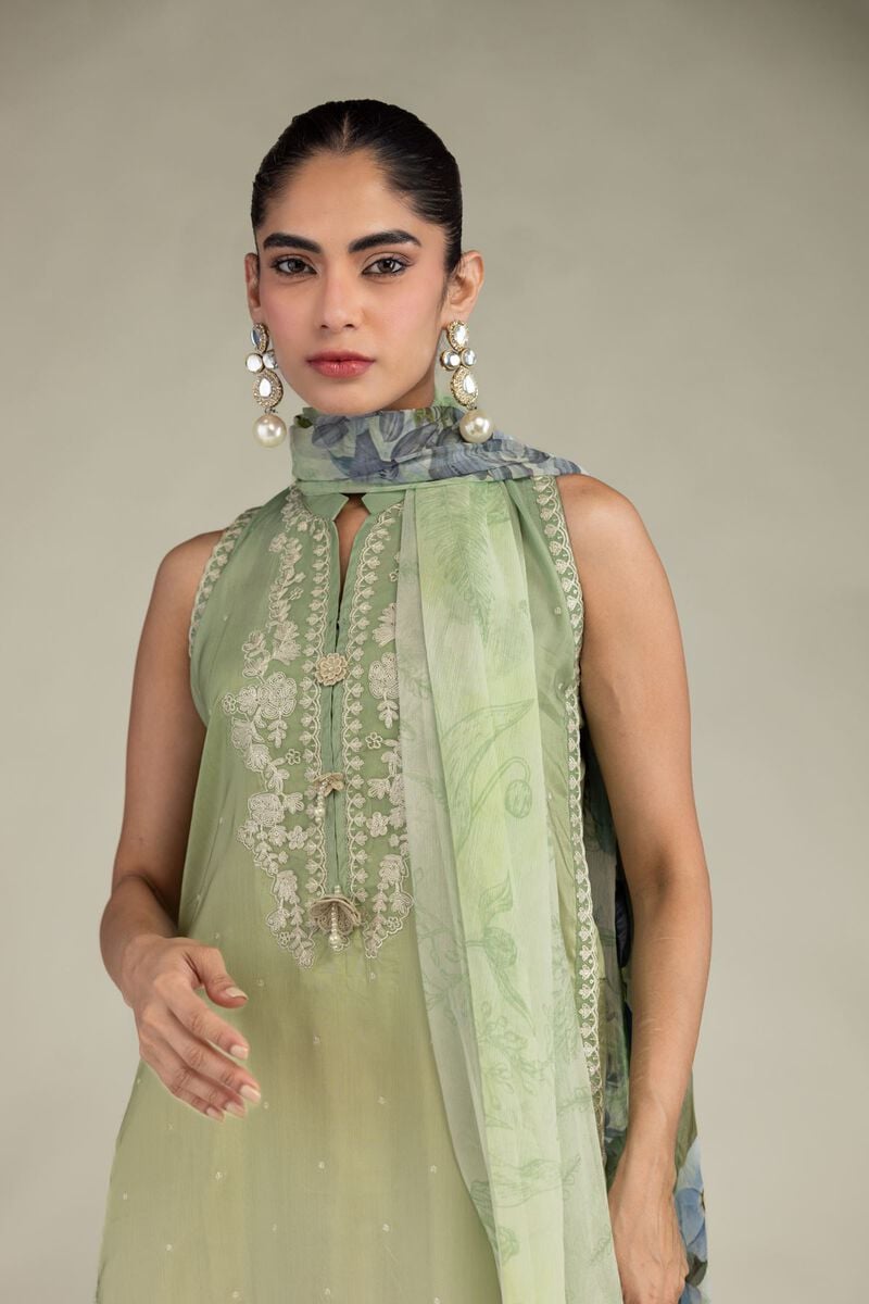 Embroidered | Chiffon | Floral Chiffon Dupatta | USD 30.00