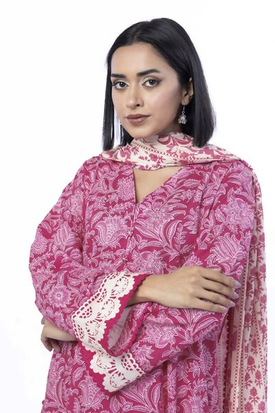 Printed | Cotton | Tailored 3 Piece | USD 22.50