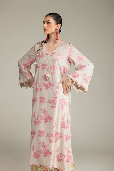 Embroidered | Raw Silk | Long Silk Kurta | USD 70.00