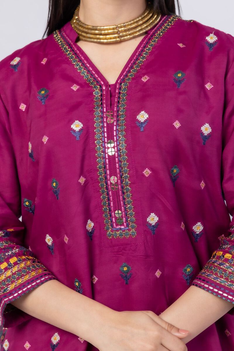 Embroidered | Russian Raw Silk | Kurta | USD 50.00
