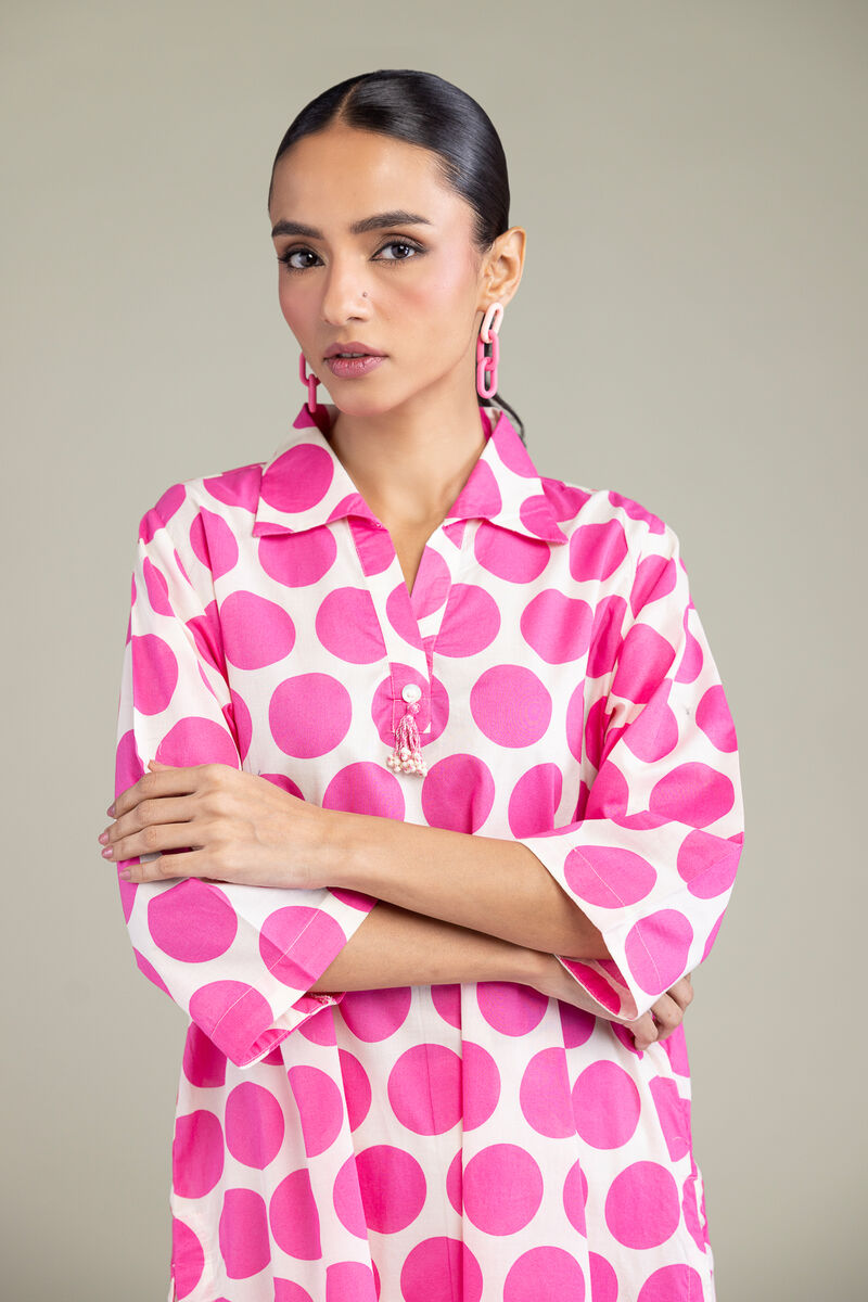 Printed | Cambric | V-Neck Cambric Kurta | USD 10.50