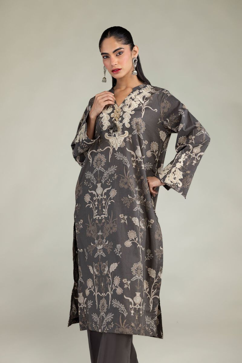 Embroidered | Cambric | Cambric Longline Kurta | USD 40.00