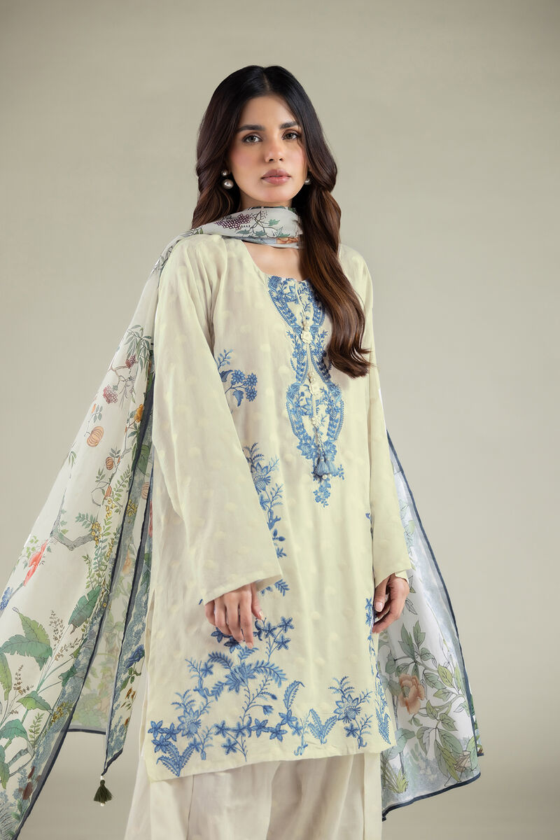 Embroidered | Broshia | Tailored Floral 3-Piece | USD 80.00