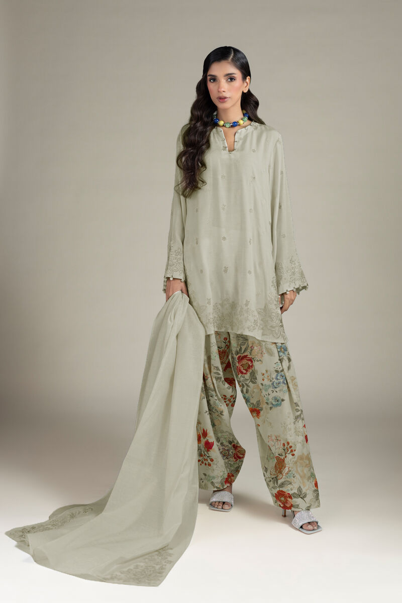 Embroidered | Raw Silk | Tailored Silk Suit | USD 85.00