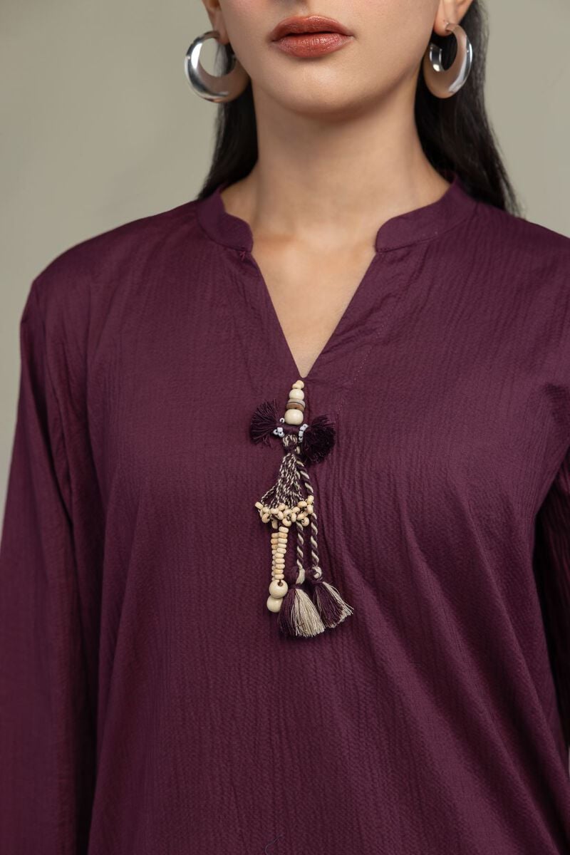 Dyed | Cotton Crinkle | Solid Cotton Kurta | USD 35.00