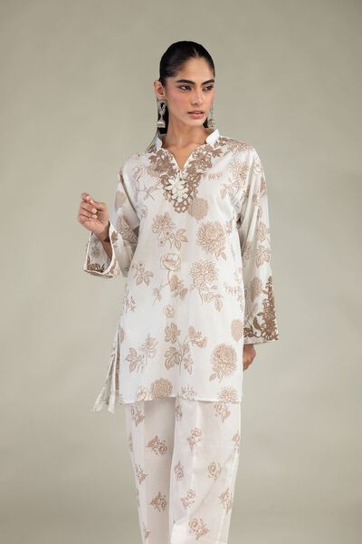Embroidered | Cambric | Floral Cambric Kurta | USD 35.00