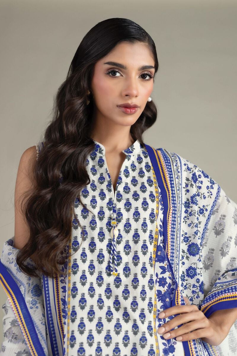 Printed | Cambric | Three Piece Suit | USD 65.00