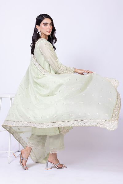 Embroidered | Viscose Polyester Net | Dupatta | USD 18.50