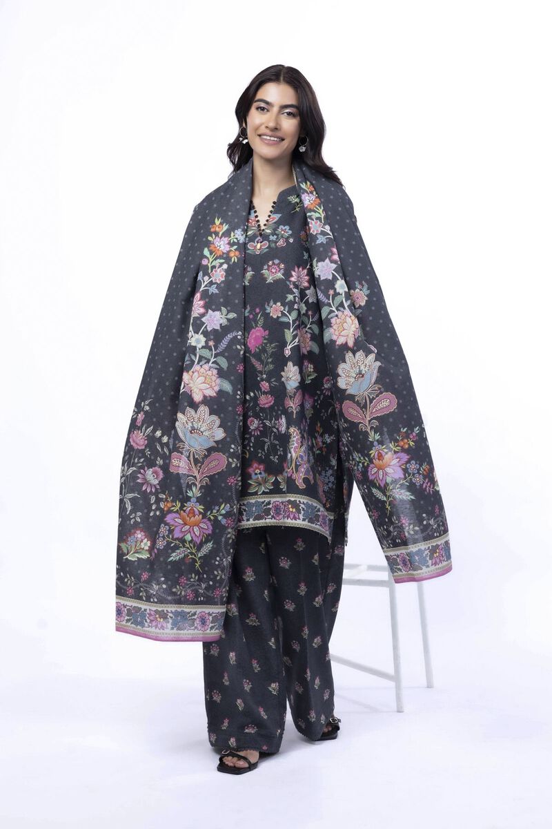 Printed | Karandi | Tailored 3 Piece | USD 50.00