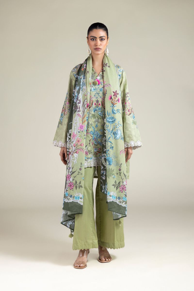 Embroidered | Broshia | Floral Tailored 3-Piece | USD 75.00