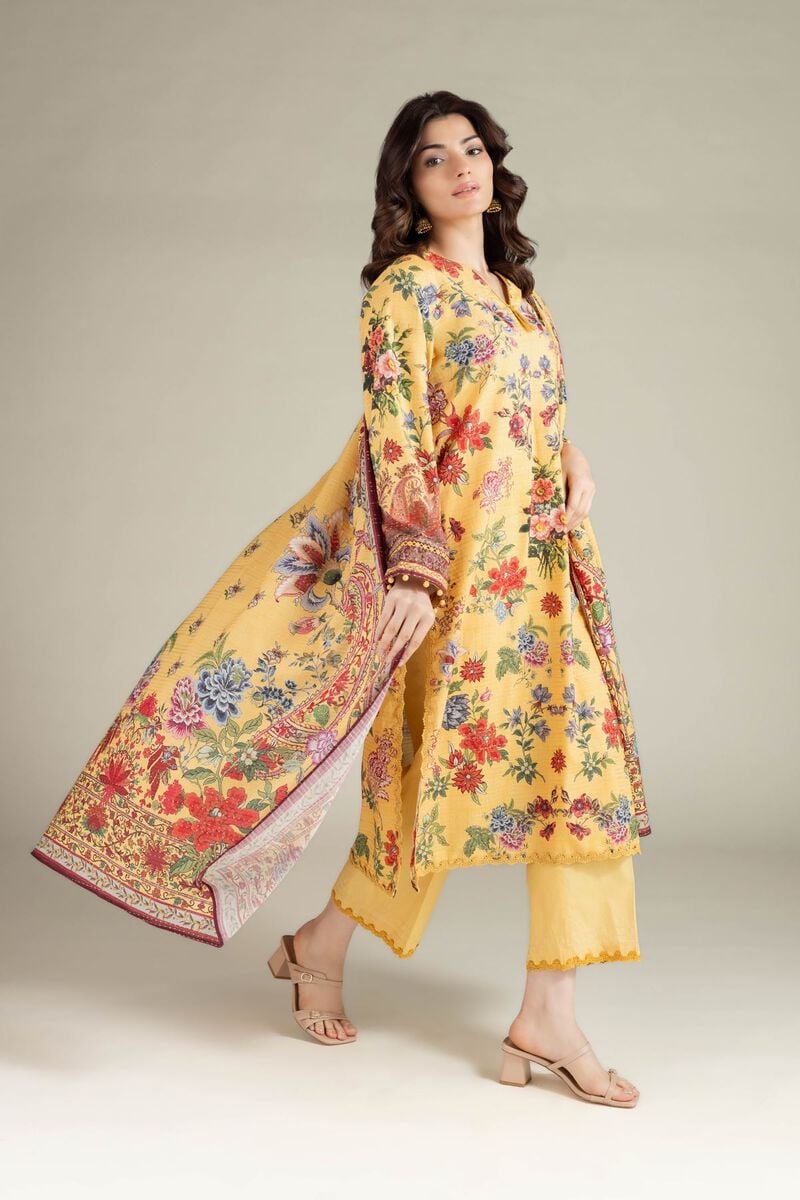 Printed | Mesuri Dobby | Tailored 3 Piece | USD 65.00