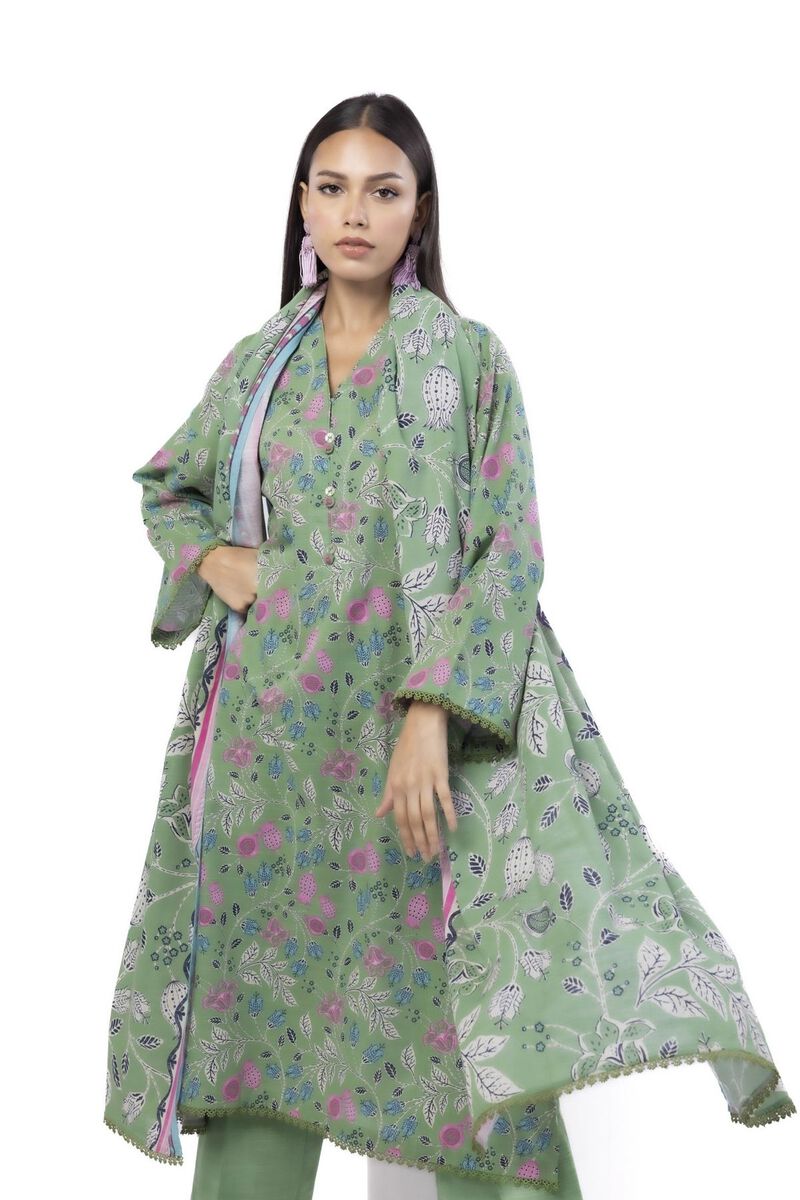 Printed | Khaddar | Tailored 3 Piece | USD 22.50