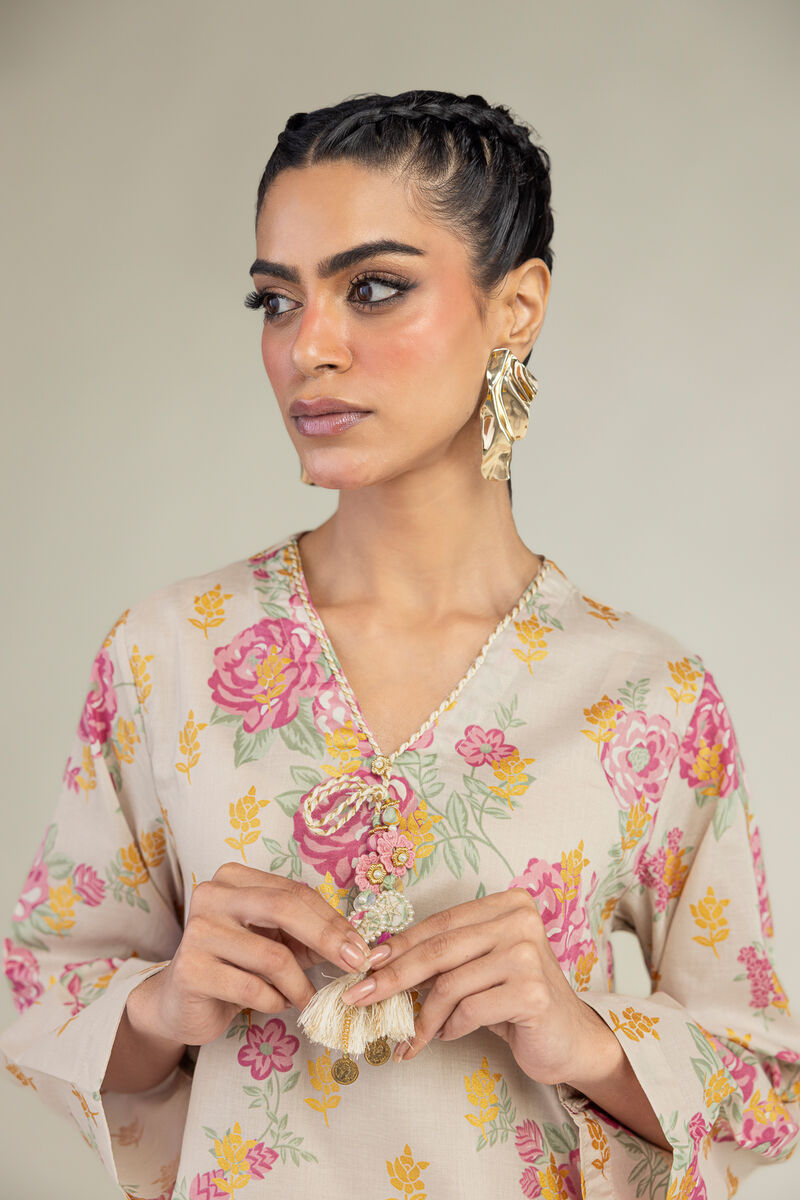 Printed | Cambric | Floral Cambric Kurta | USD 40.00