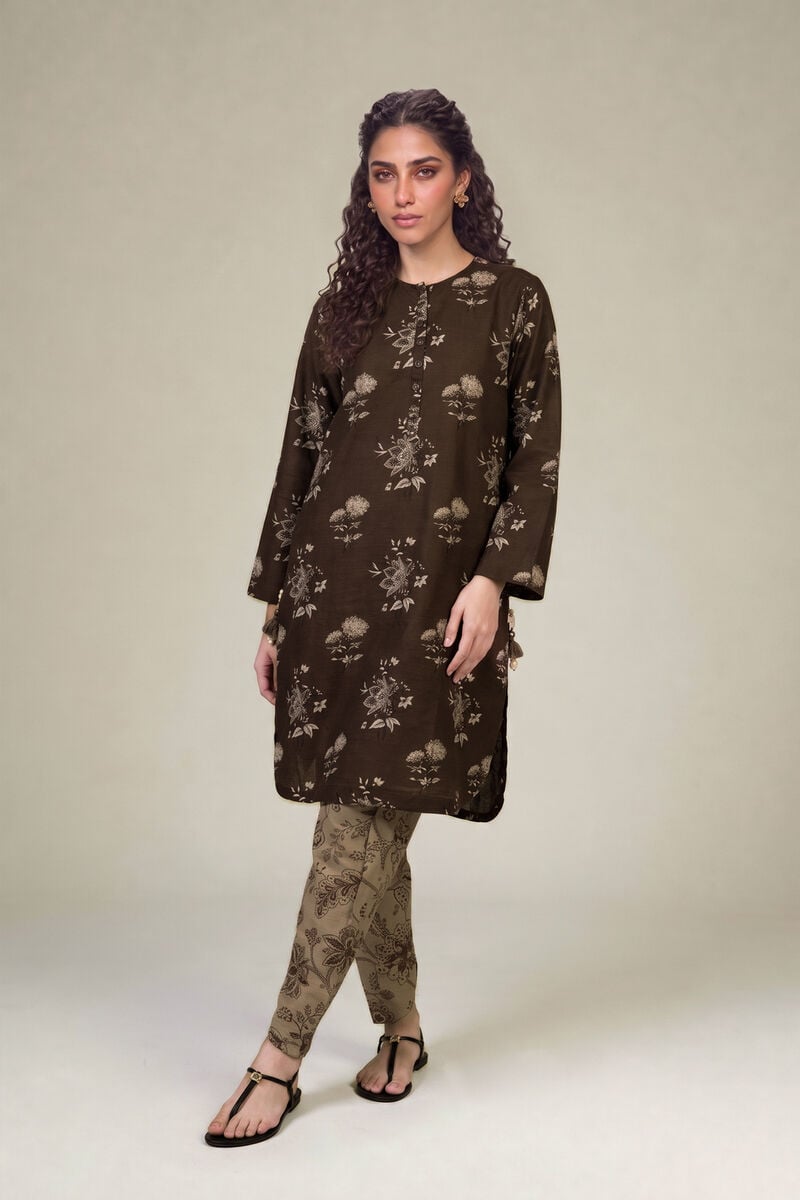 Printed | Light Khaddar | Beige Printed Shalwar | USD 30.00