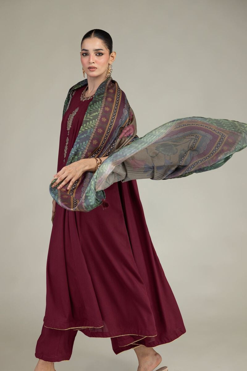 Printed | Polyester Silk | Silk Floral Dupatta | USD 30.00