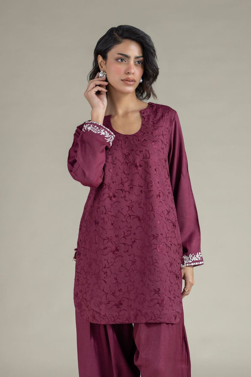 Embroidered | Heavy Blended Viscose | Floral Short Kurta | USD 40.00