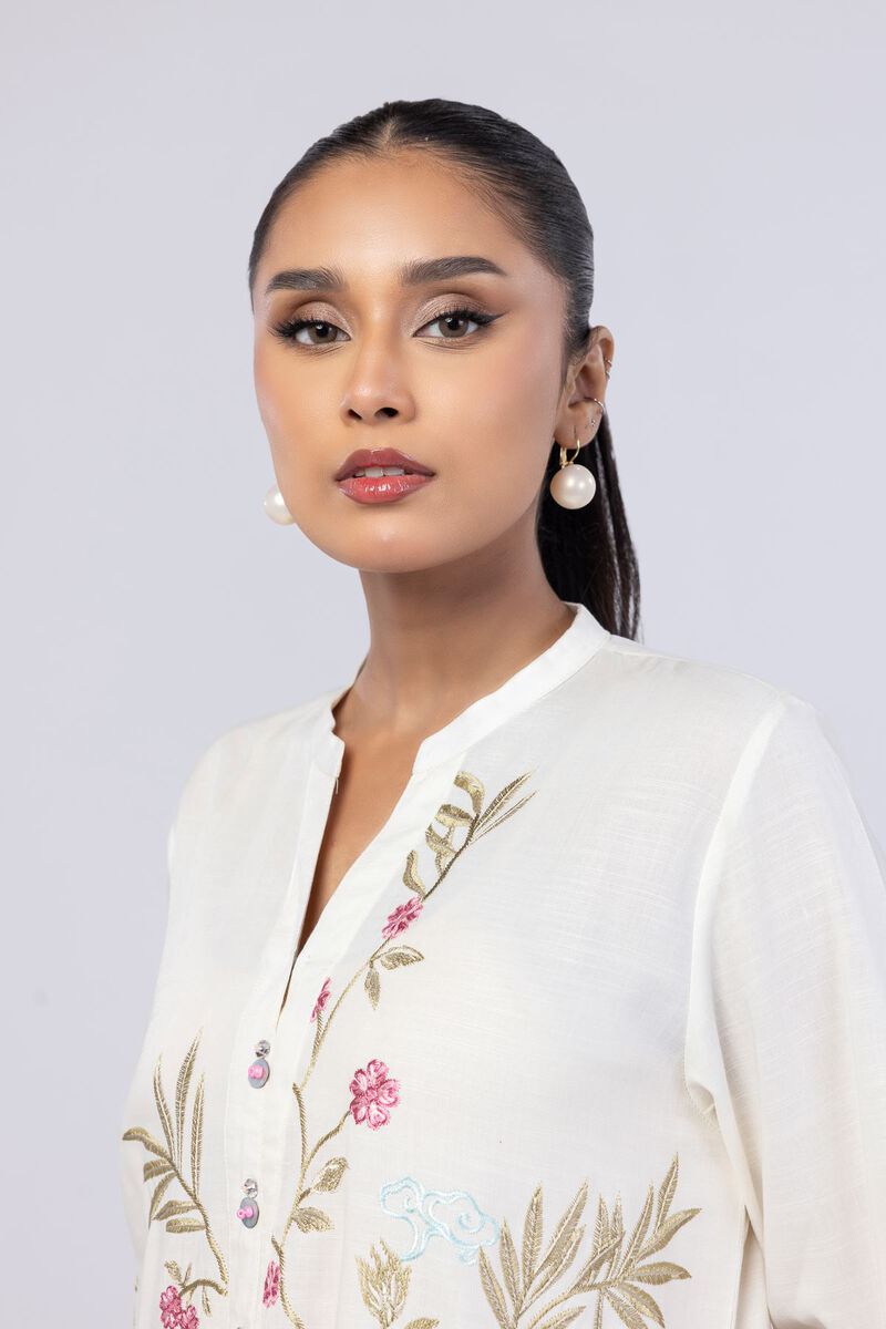 Embroidered | Dull Raw Silk | Kurta | USD 40.00