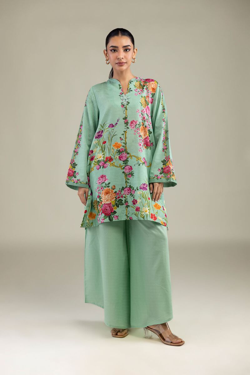 Printed | Cotton Dobby | Mint Dobby Kurta | USD 35.00