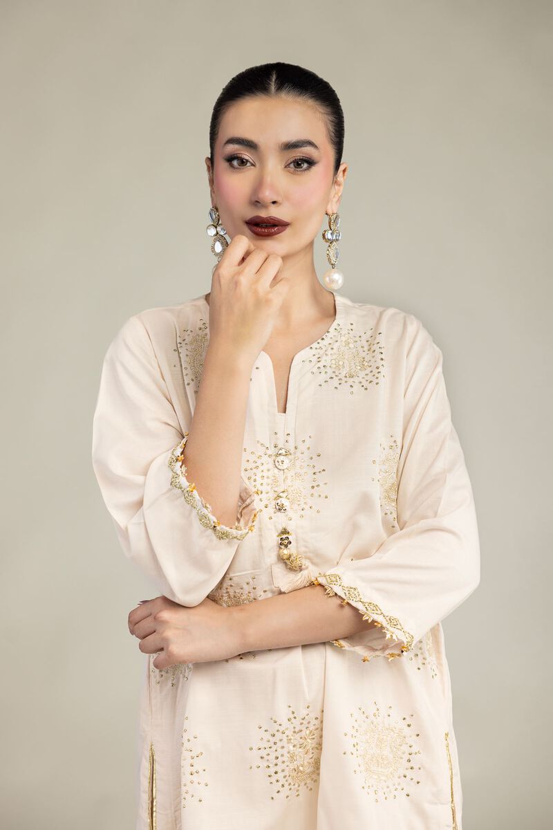Embroidered | Raw Silk | Short Silk Kurta | USD 45.00