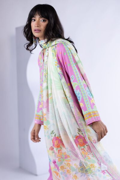 Printed | Light Thai Silk | Dupatta | USD 23.00