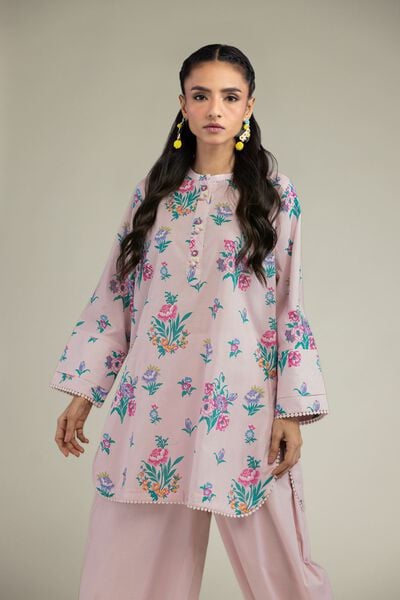 Printed | Cambric | Short Pink Kurta  | USD 30.00