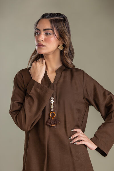 Printed | Light Khaddar | Solid Khaddar Kurta | USD 35.00