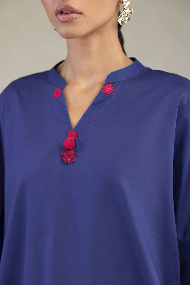 Embroidered | Cambric | Short V-Neck Kurta | USD 35.00