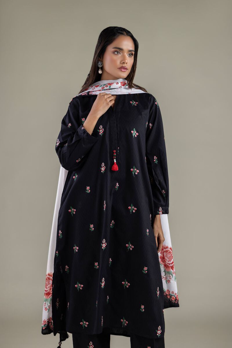 Embroidered | Cotton Dobby | Long Floral Kurta | USD 40.00