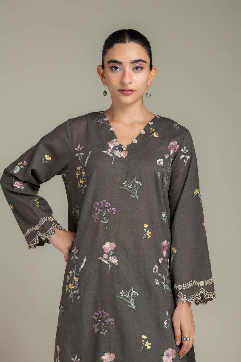 Embroidered | Light Khaddar | Fabrics 2 Piece | Top and Bottom | null